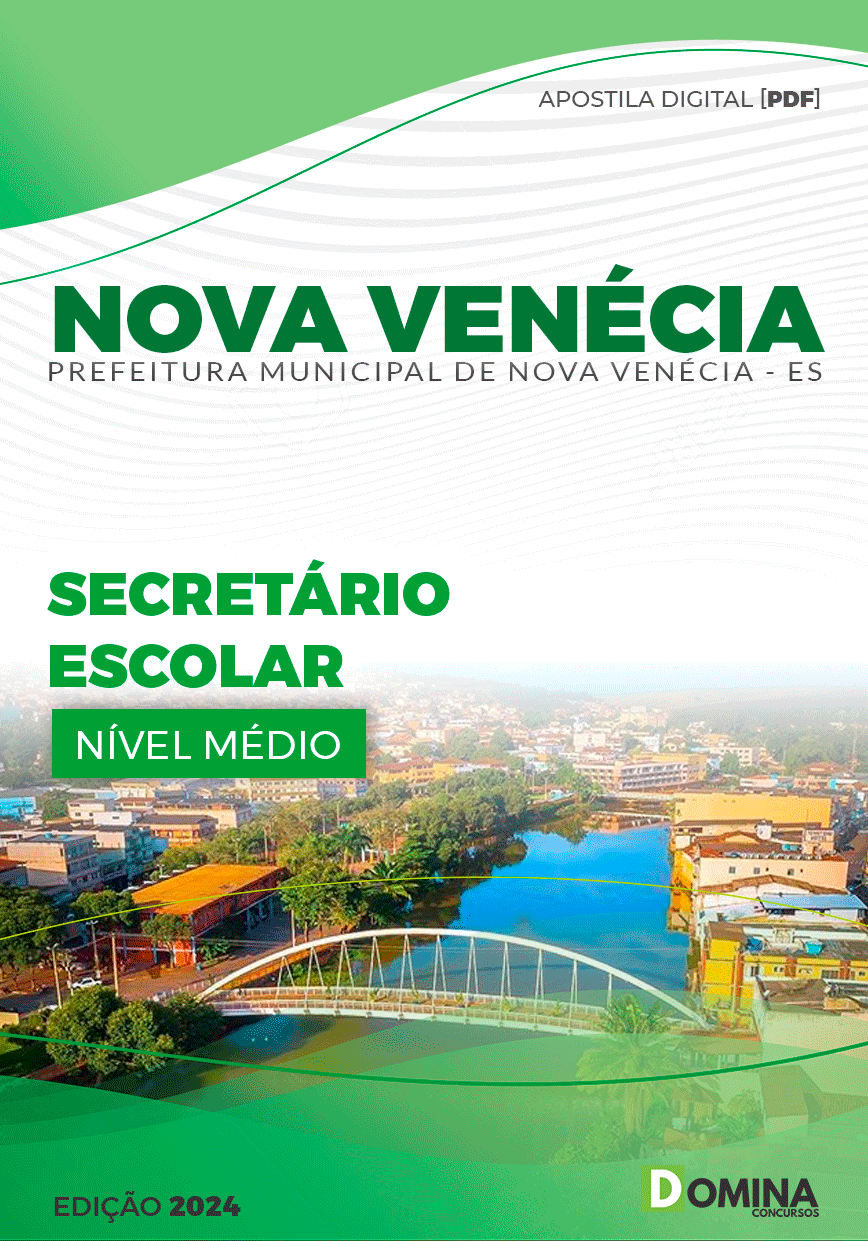 Apostila Pref Nova Venécia ES 2024 Secretário Escolar