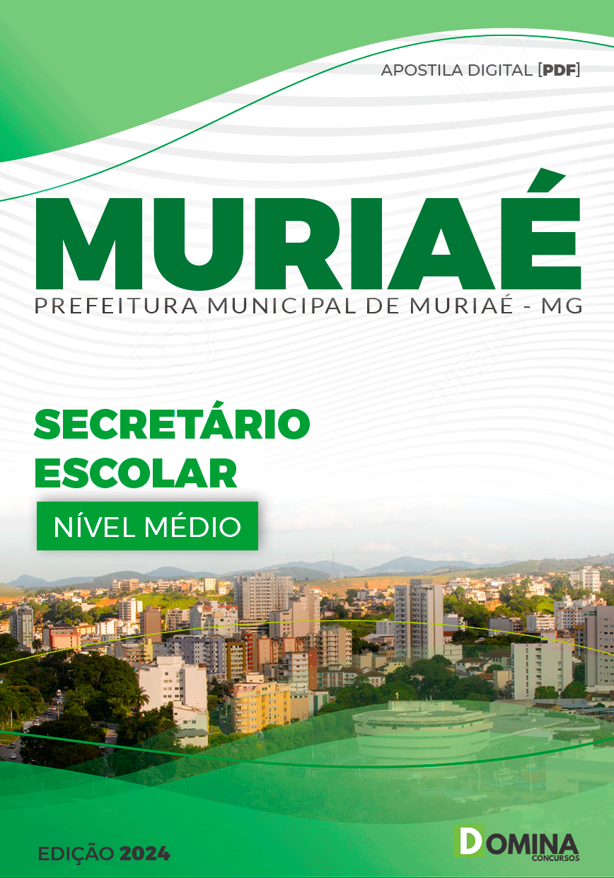 Apostila Pref Muriaé MG 2024 Secretário Escolar
