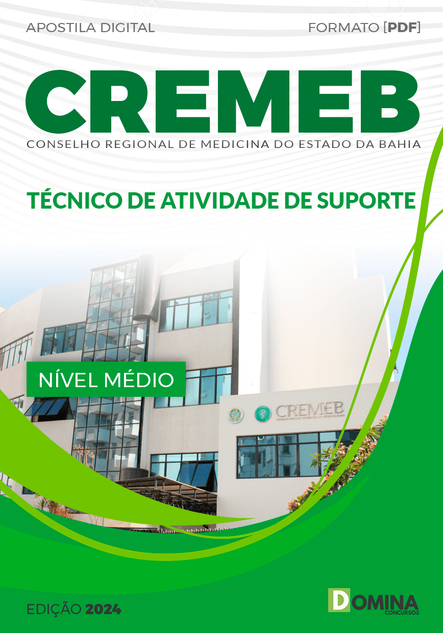 Apostila CREMEB BA 2024 Técnico Atividade Suporte