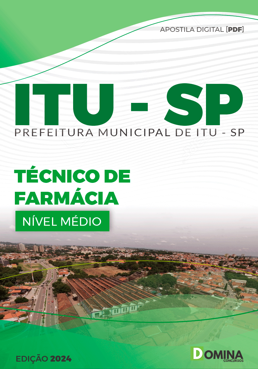 Apostila Pref Itu SP 2024 Técnico de Farmácia