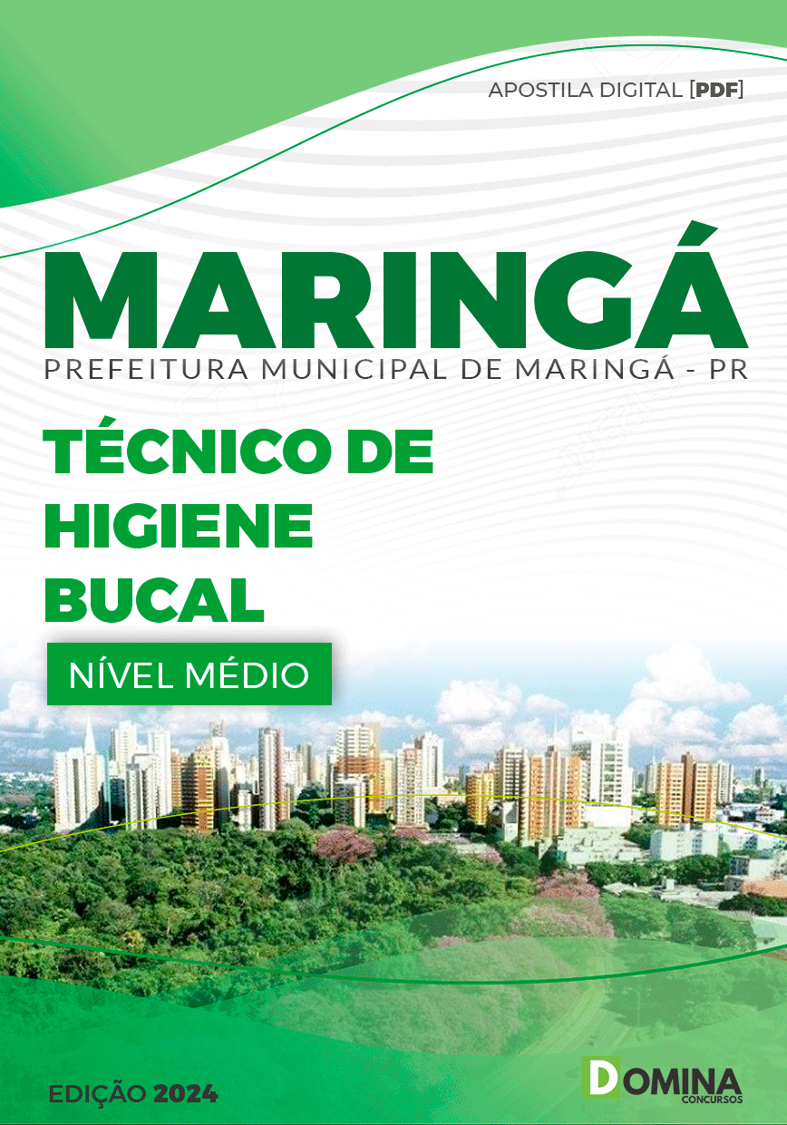 Apostila Pref Maringá PR 2024 Técnico de Higiene Bucal