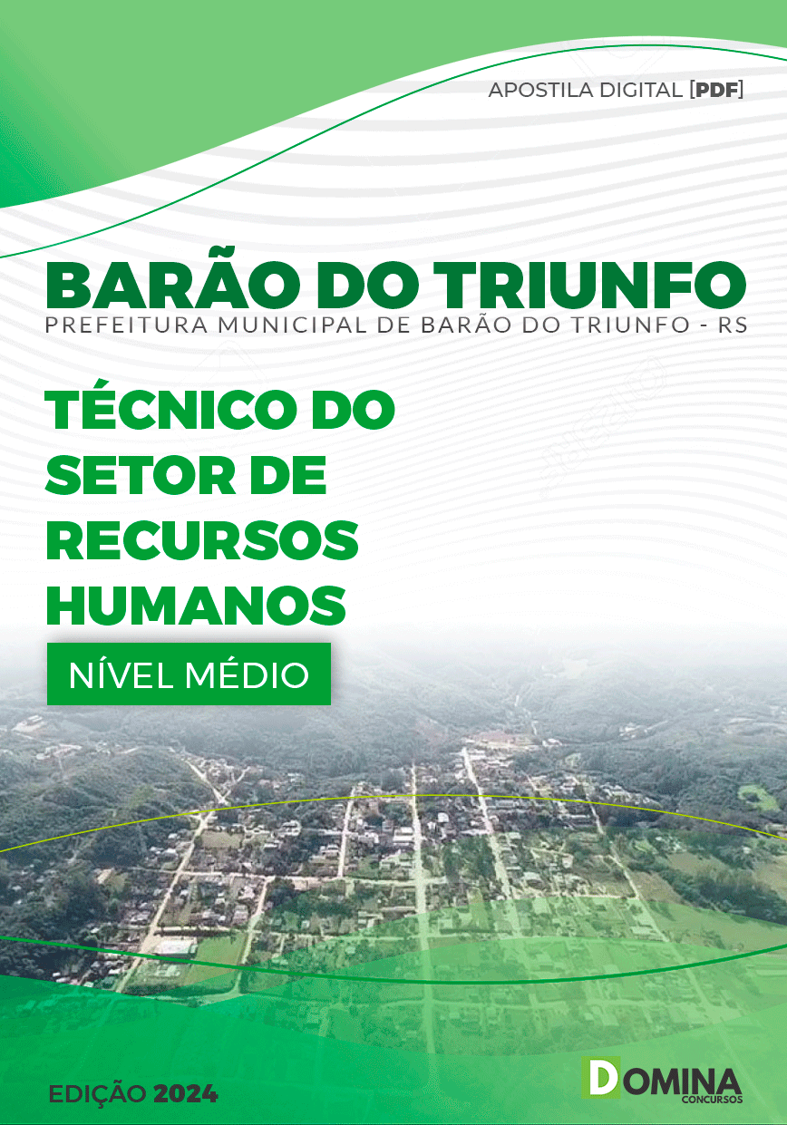 Apostila Pref Barão do Triunfo RS 2024 Técnico Recursos Humanos