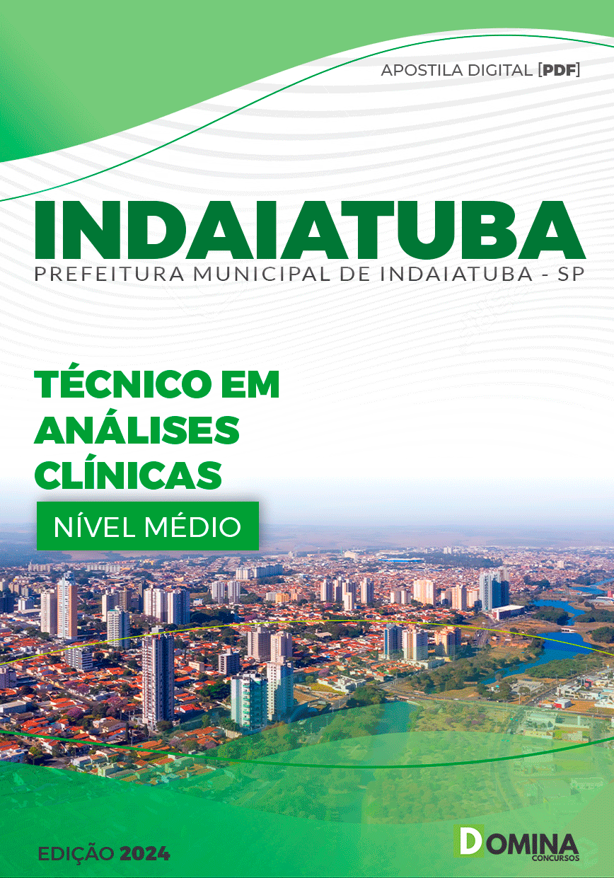 Apostila Pref Indaiatuba SP 2024 Técnico Analise Clínicas