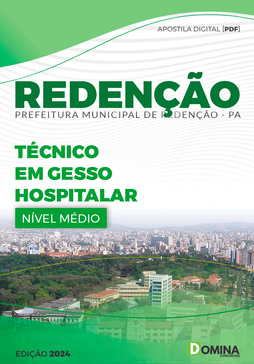 Apostila Pref Redenção PA 2024 Técnico Gesso Hospitalar