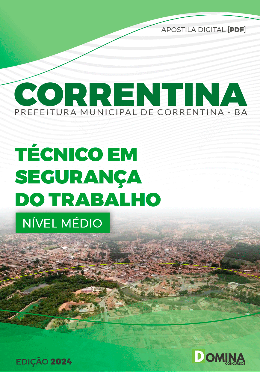 Apostila Pref Correntina BA 2024 Técnico Segurança Trabalho