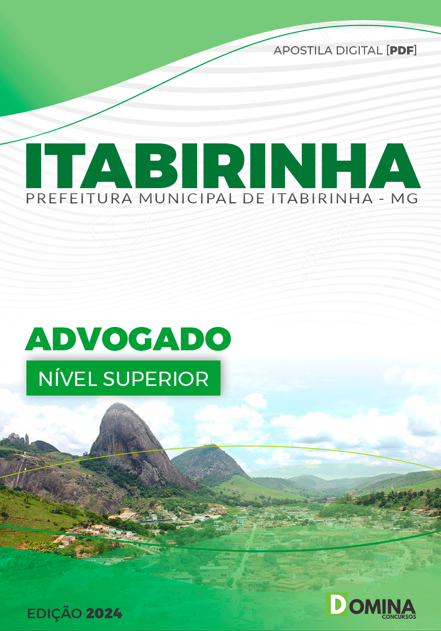 Apostila Pref Itabirinha MG 2024 Advogado