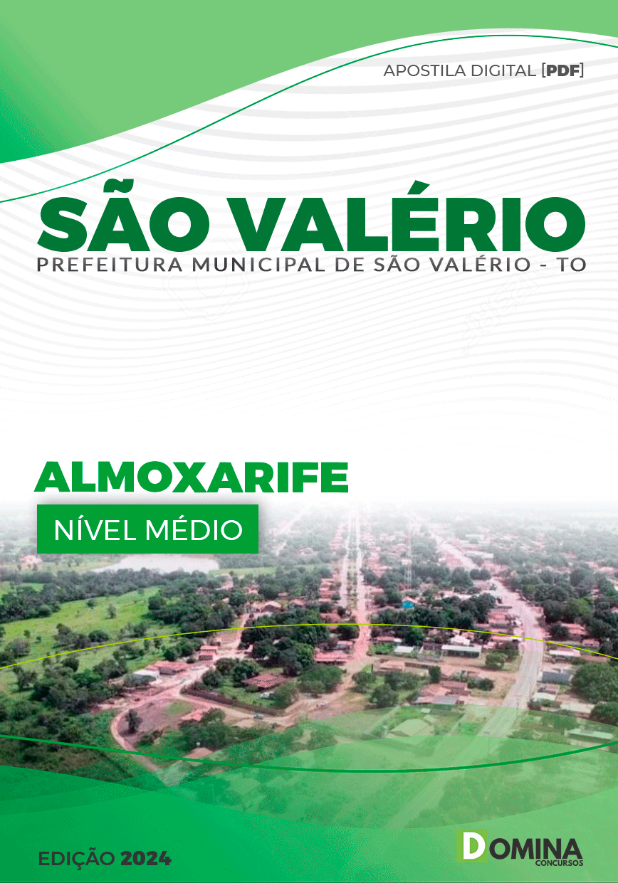 Apostila Pref São Valério 2024 Almoxarife