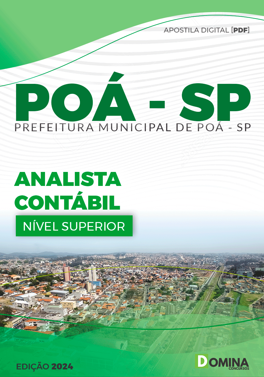 Apostila Pref Poá SP 2024 Analista Contábil