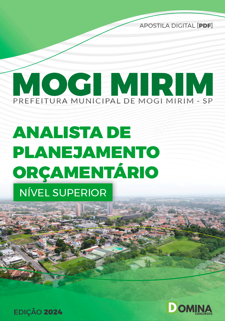 Apostila Pref Mogi Mirim SP 2024 Analista Planejamento Orçamentário