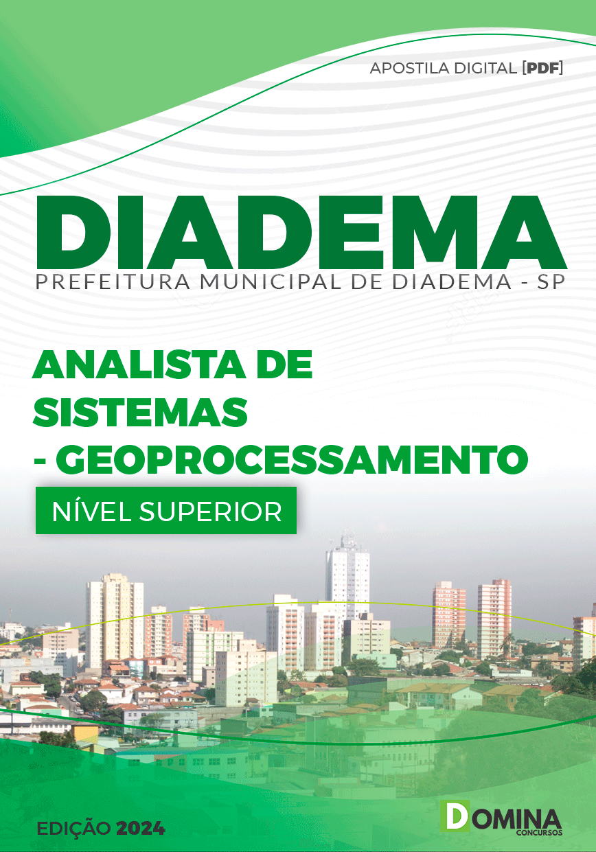 Apostila Pref Diadema SP 2024 Analista Sistemas Geoprocessamento