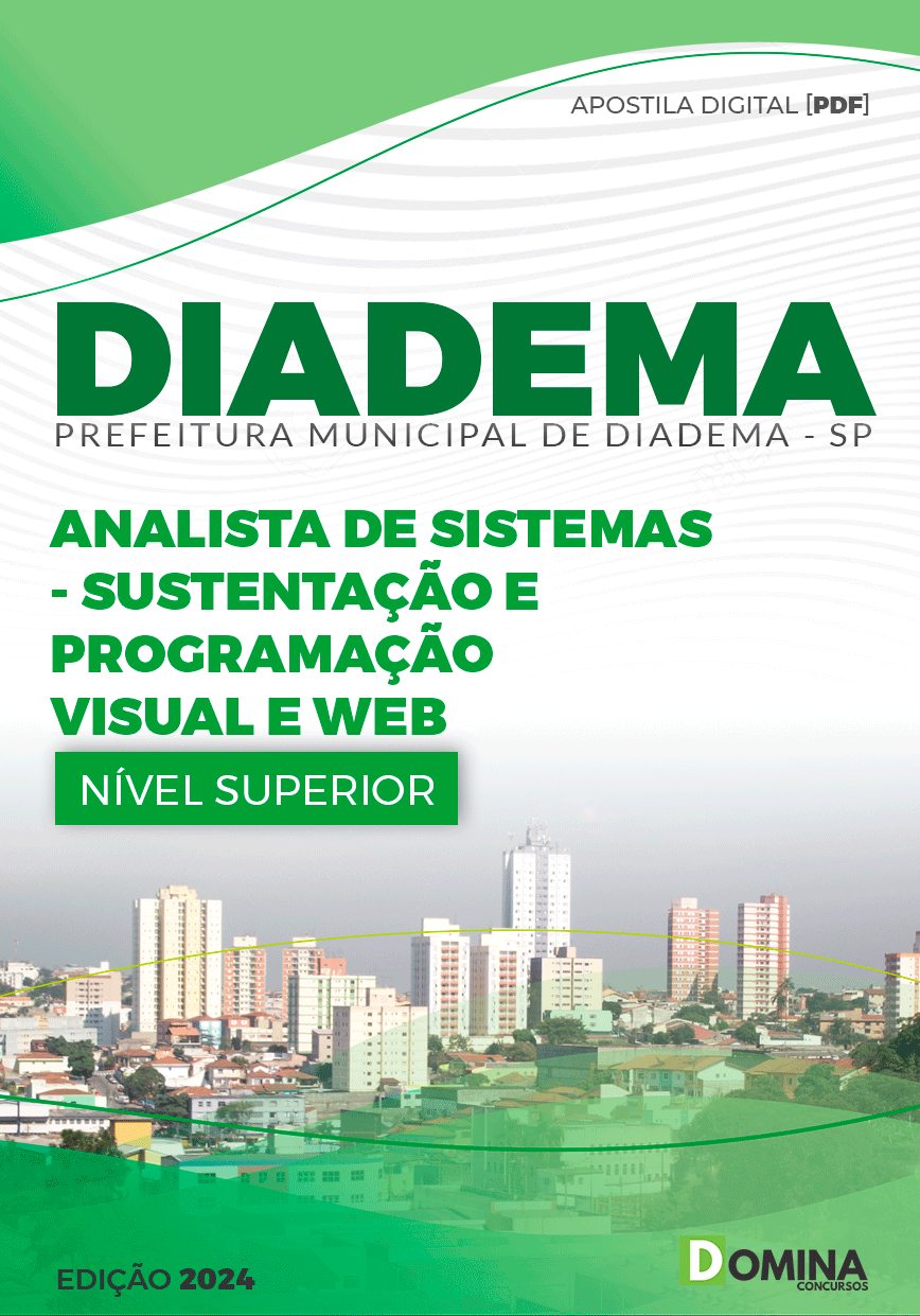 Apostila Pref Diadema SP 2024 Analista Programação Visual Web