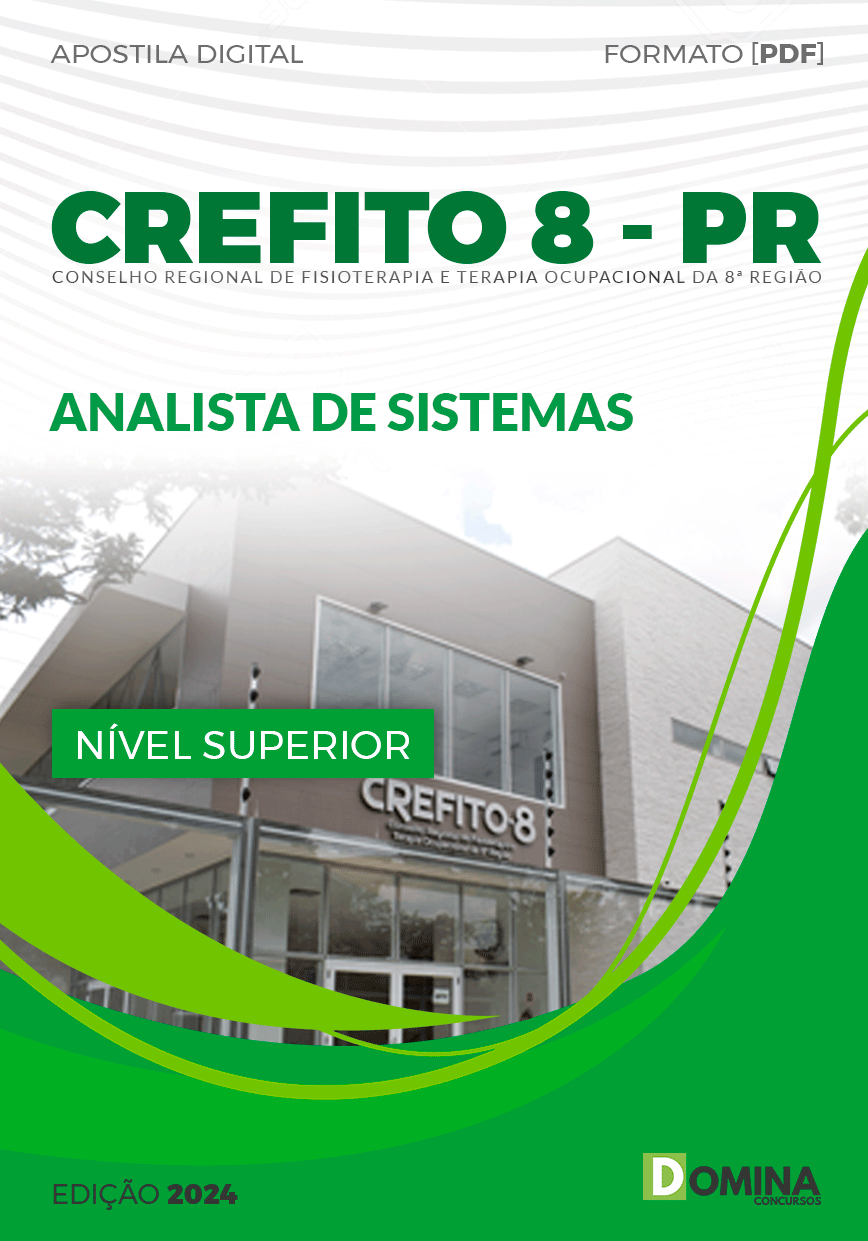 Apostila CREFITO 8 PR 2024 Analista de Sistemas