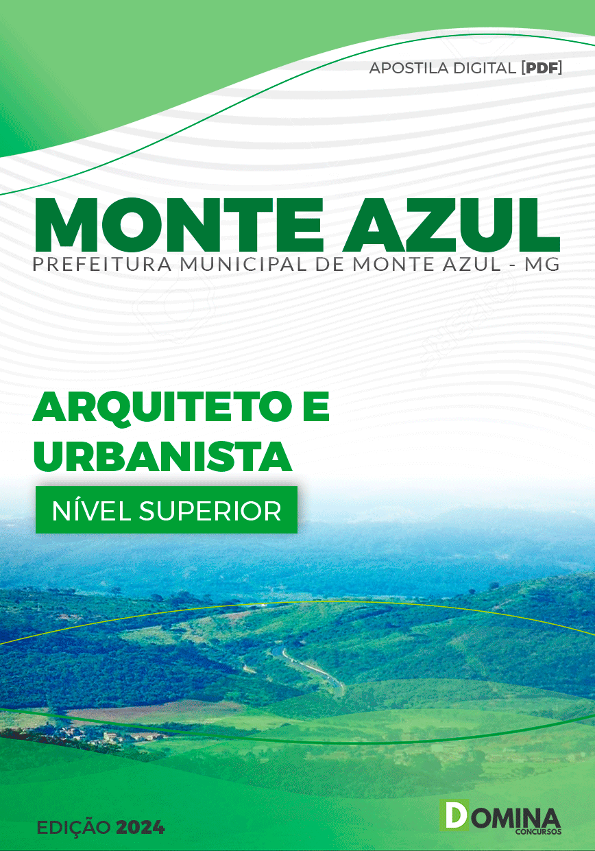 Apostila Pref Monte Azul MG 2024 Arquiteto Urbanista