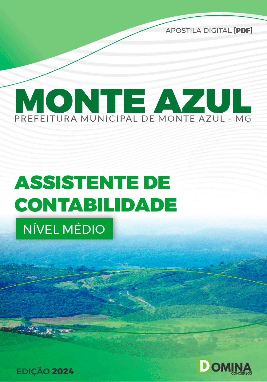 Apostila Pref Monte Azul MG 2024 Assistente Contabilidade