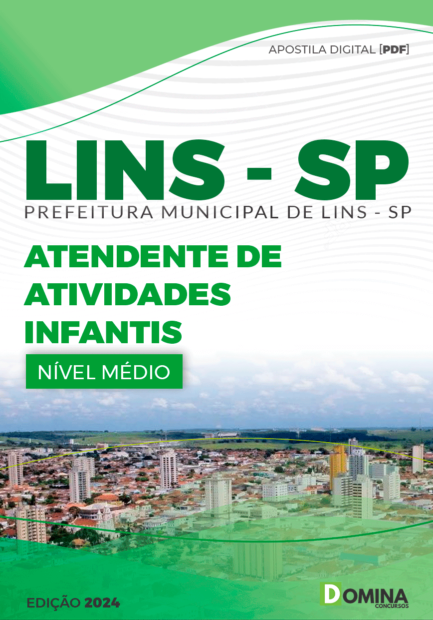 Apostila Pref Lins SP 2024 Atendente Atividades Infantis