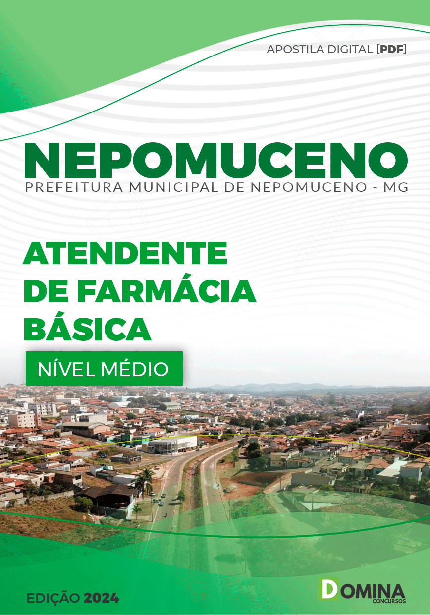 Apostila Pref Nepomuceno MG 2024 Atendente Farmácia Básica
