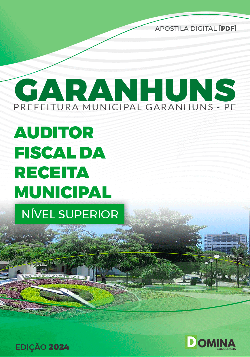 Apostila Pref Garanhuns PE 2024 Auditor Fiscal Receita Municipal