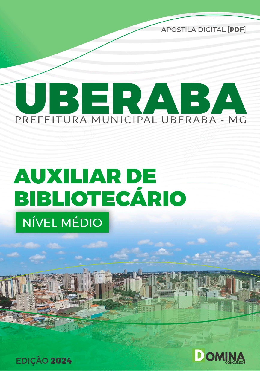 Apostila Pref Uberaba MG 2024 Auxiliar de Bibliotecário