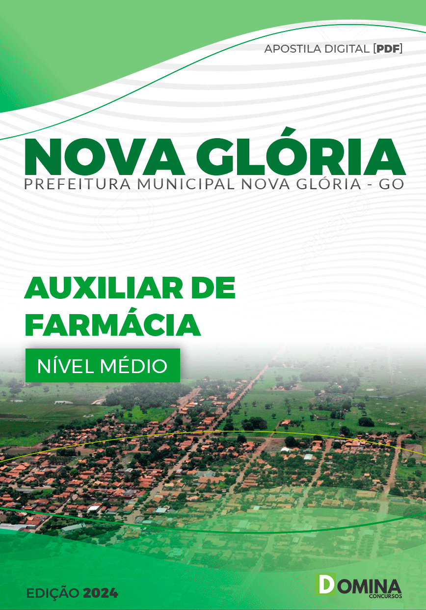 Apostila Pref Nova Glória GO 2024 Auxiliar de Farmácia