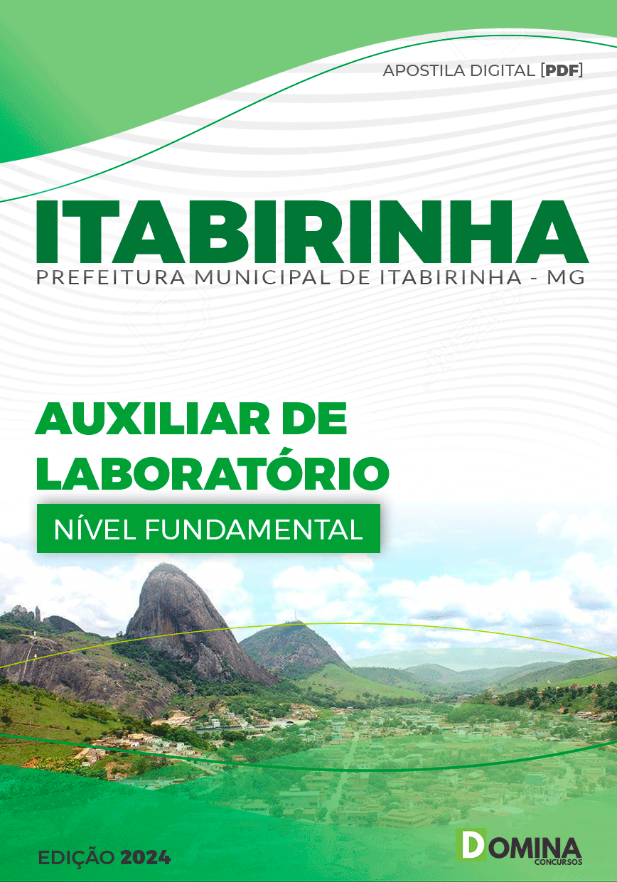 Apostila Pref Itabirinha MG 2024 Auxiliar Laboratório