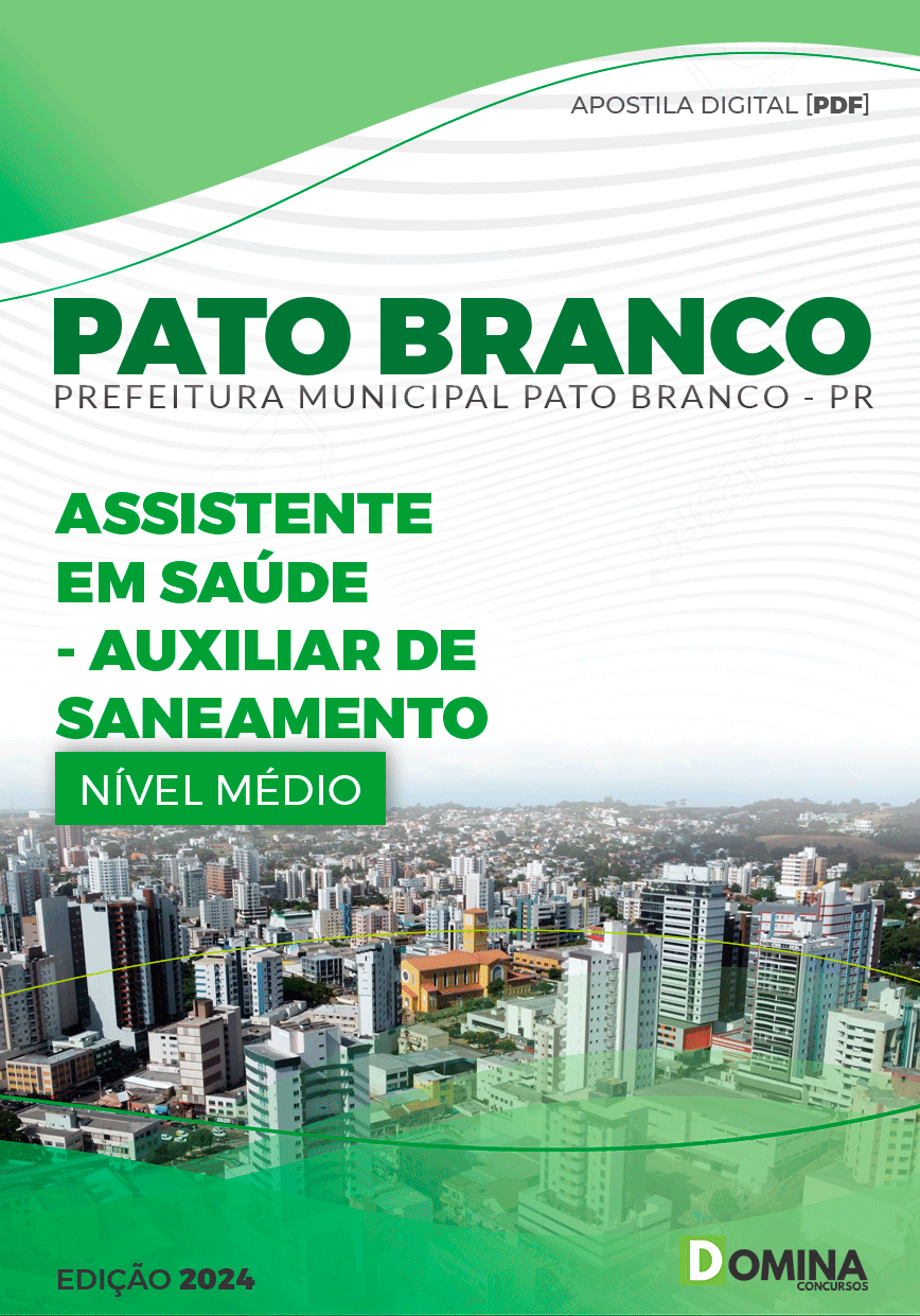 Apostila Pref Pato Branco PR 2024 Auxiliar de Saneamento