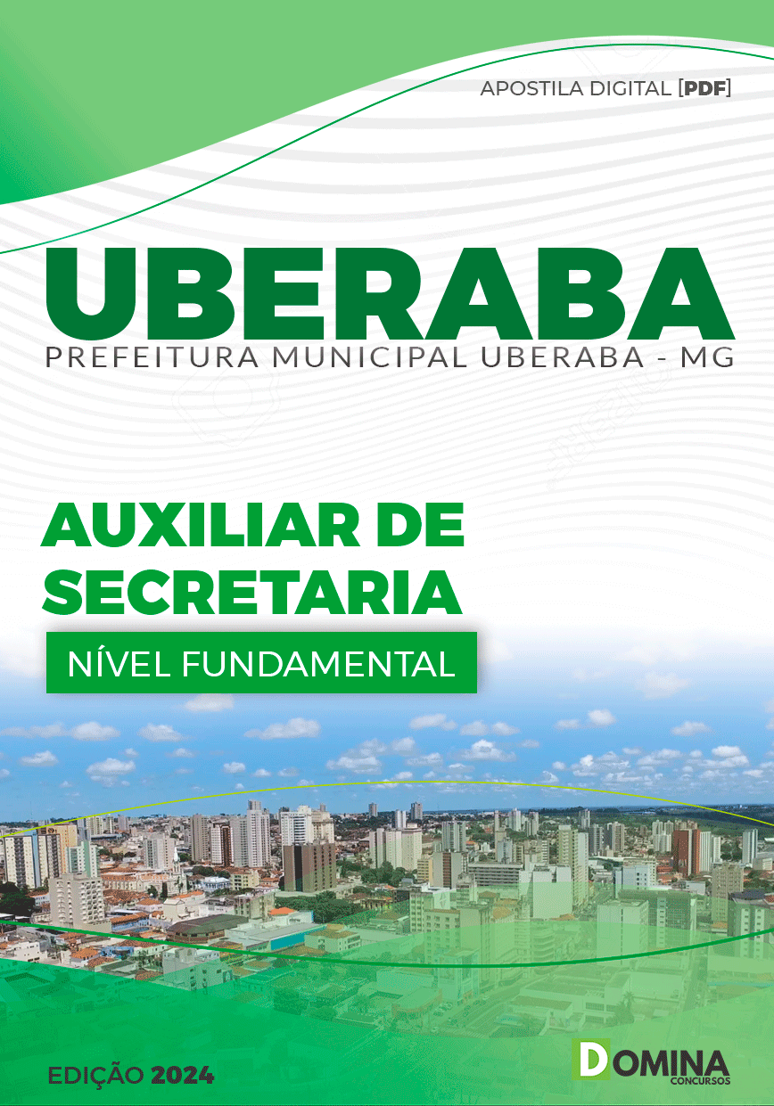 Apostila Pref Uberaba MG 2024 Auxiliar de Secretaria