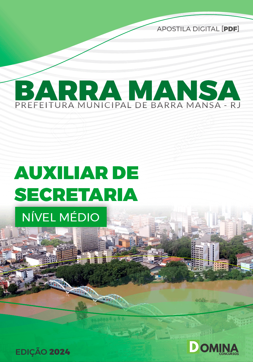 Apostila Pref Barra Mansa RJ 2024 Auxiliar Secretária