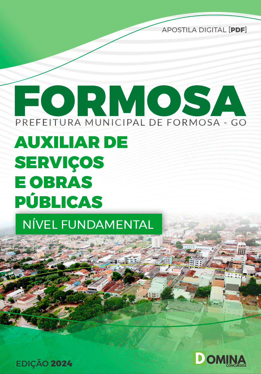 Pref Formosa GO 2024 Auxiliar de Serviços e Obras Públicas