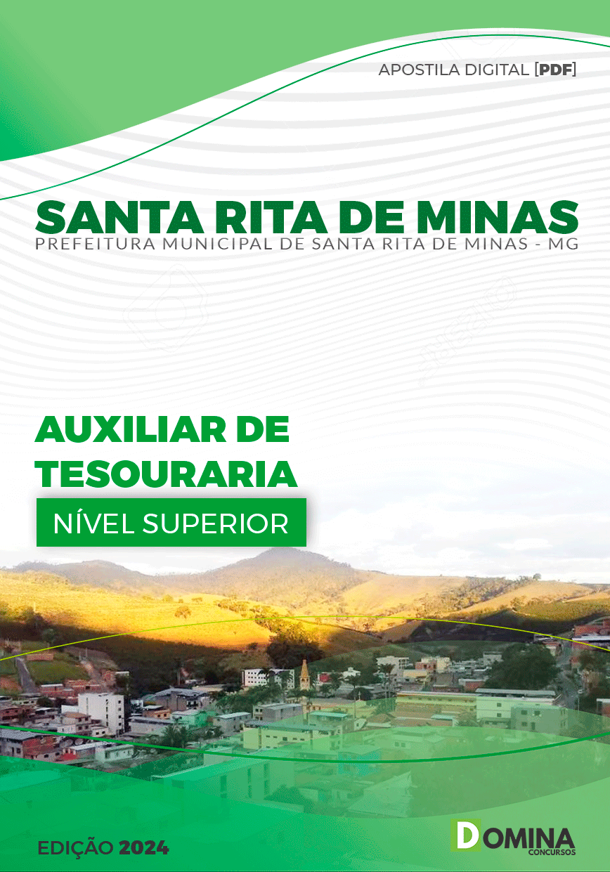 Apostila Pref Santa Rita Minas MG 2024 Auxiliar de Tesouraria