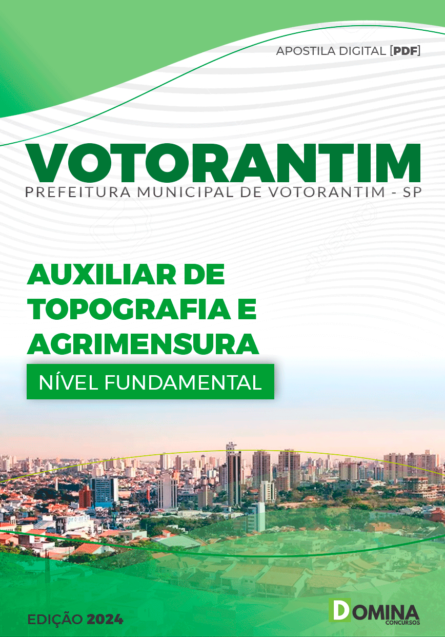 Pref Votorantim SP 2024 Auxiliar de Topografia e Agrimensura