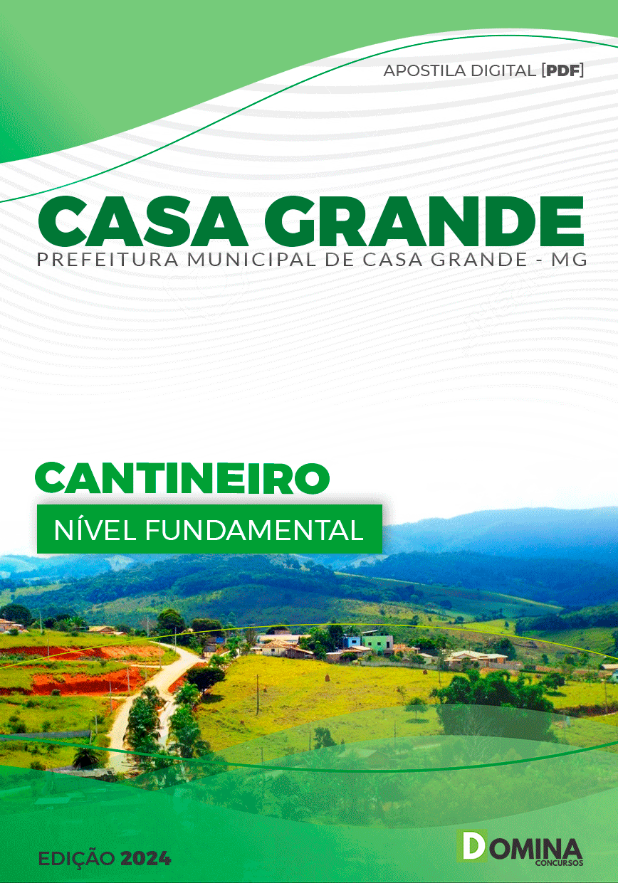 Apostila Pref Casa Grande MG 2024 Cantineiro