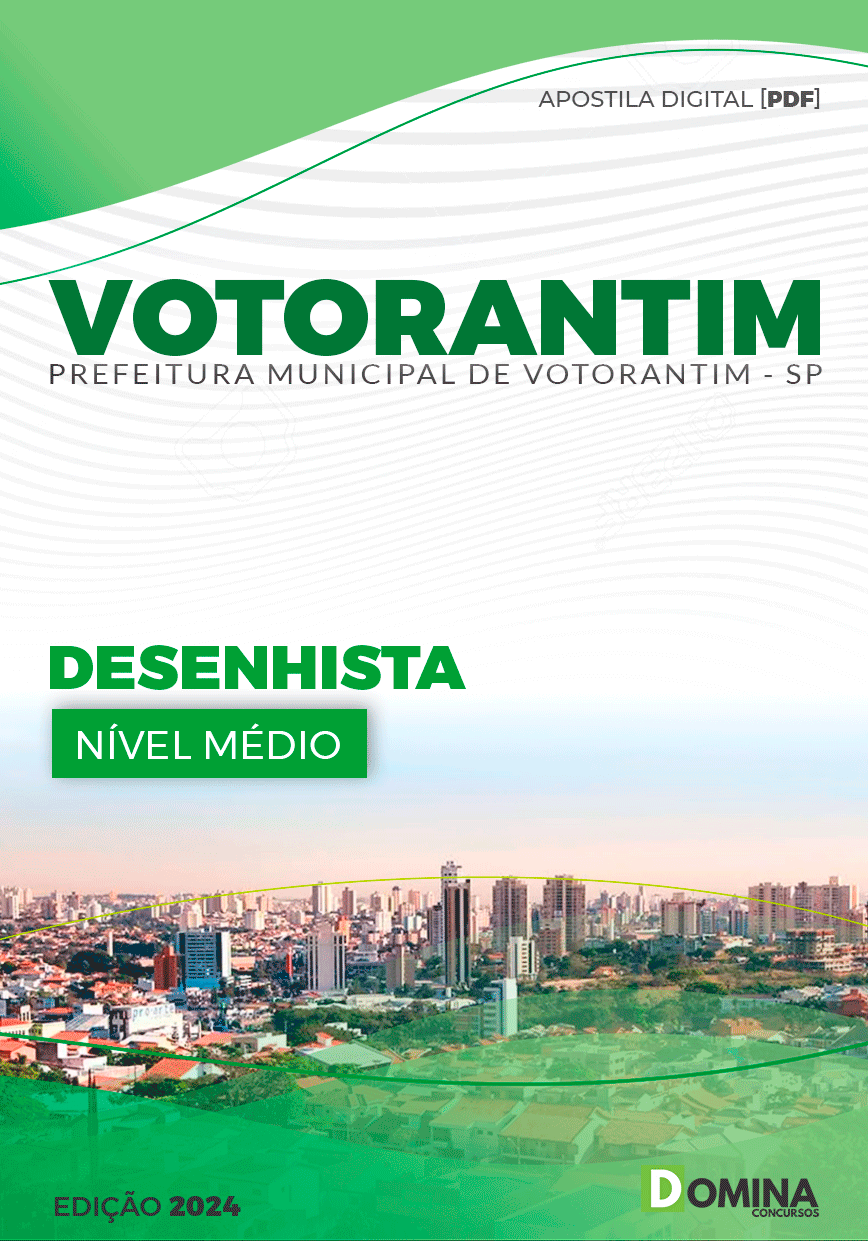 Apostila Pref Votorantim SP 2024 Desenhista