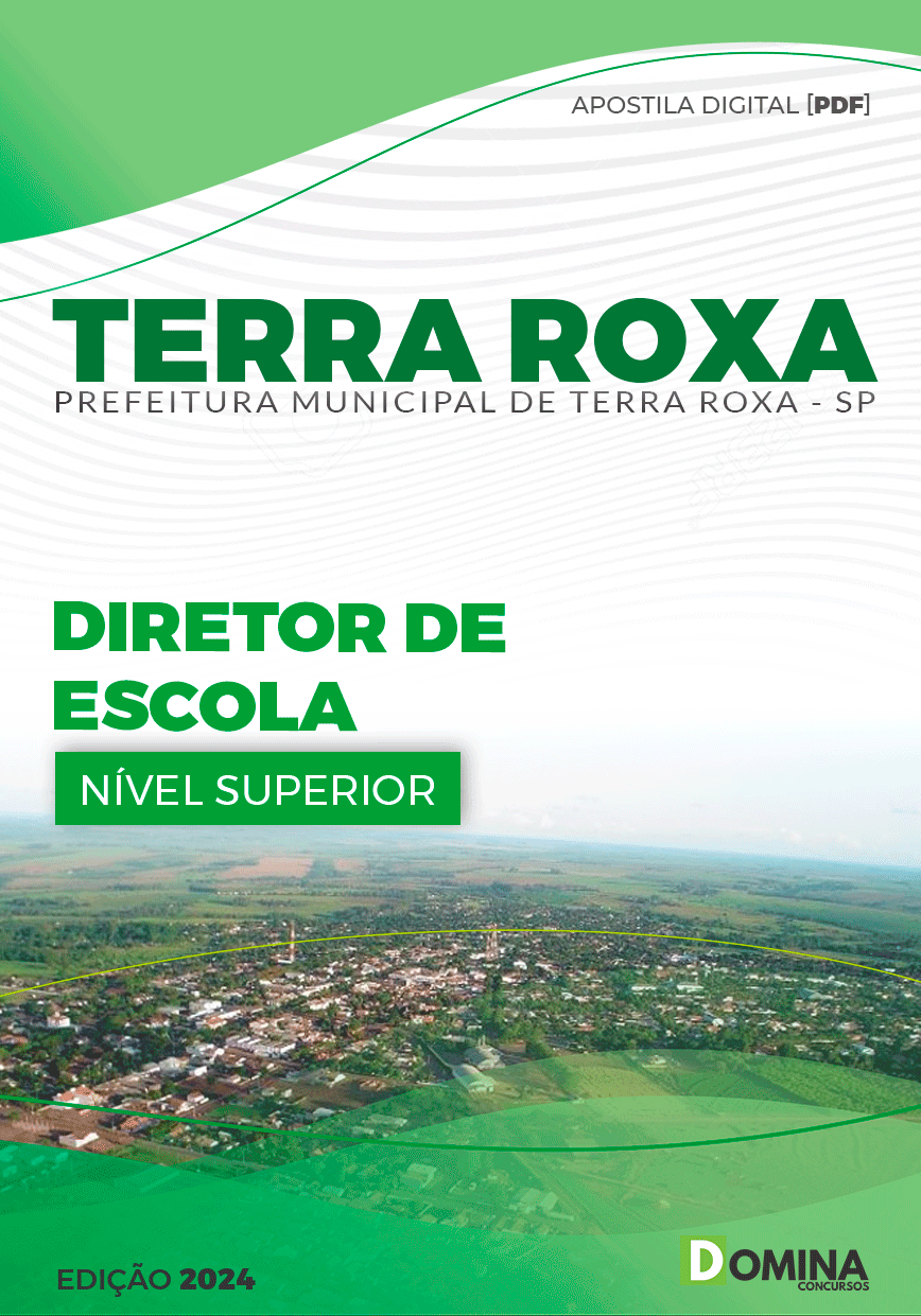 Apostila Pref Terra Roxa SP 2024 Diretor Escola
