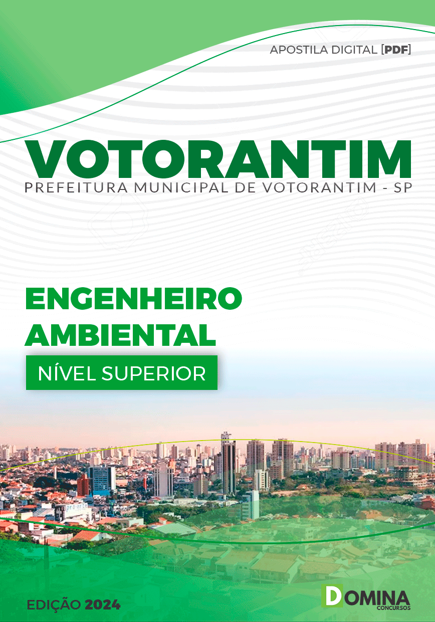 Apostila Pref Votorantim SP 2024 Engenheiro Ambiental