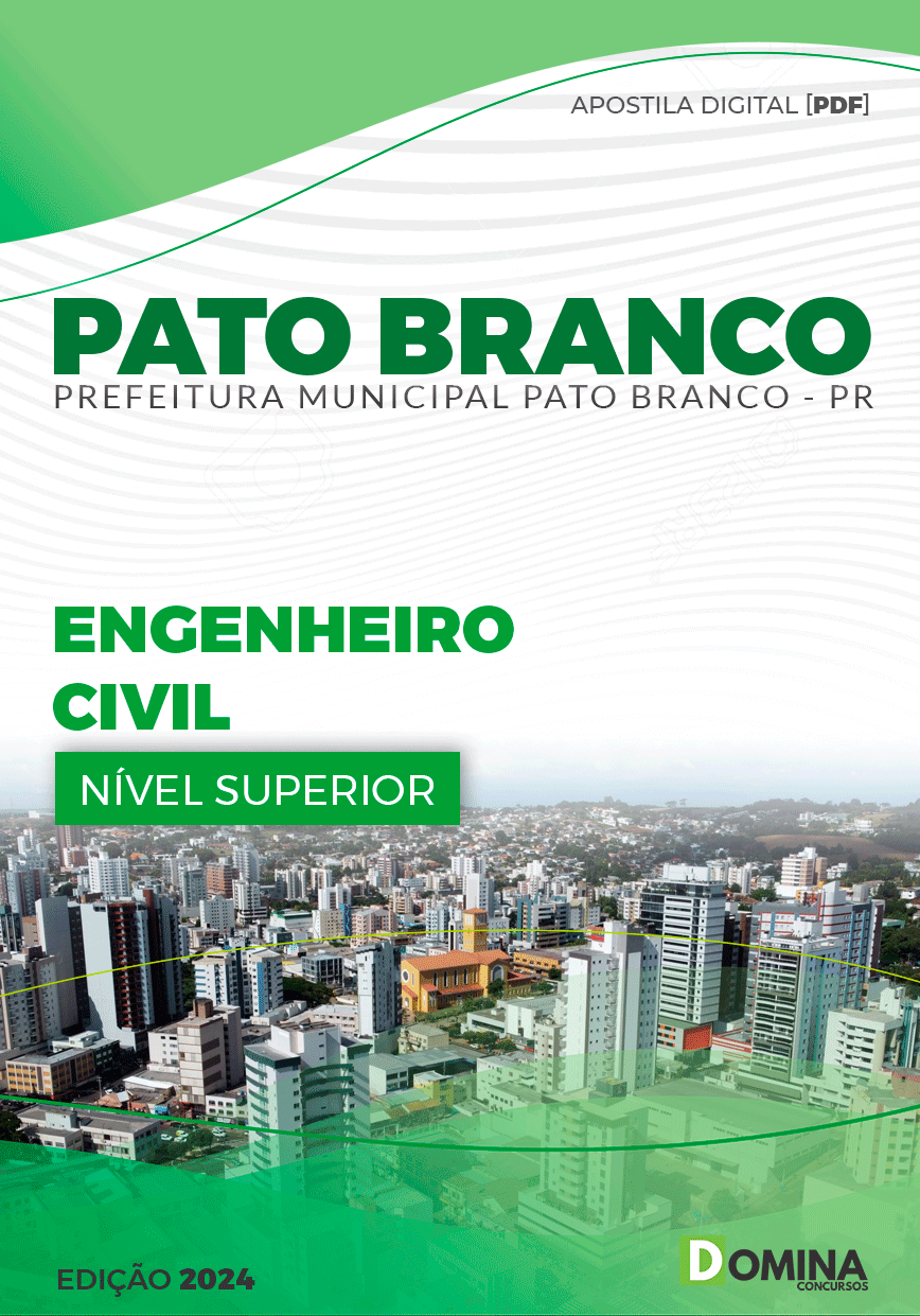 Apostila Pref Pato Branco PR 2024 Engenheiro Civil