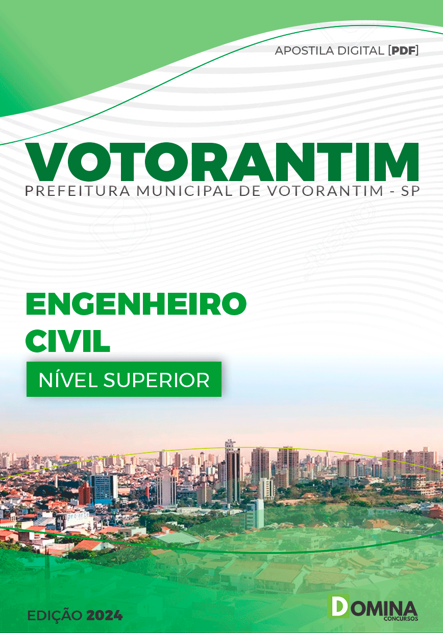 Apostila Pref Votorantim SP 2024 Engenheiro Civil