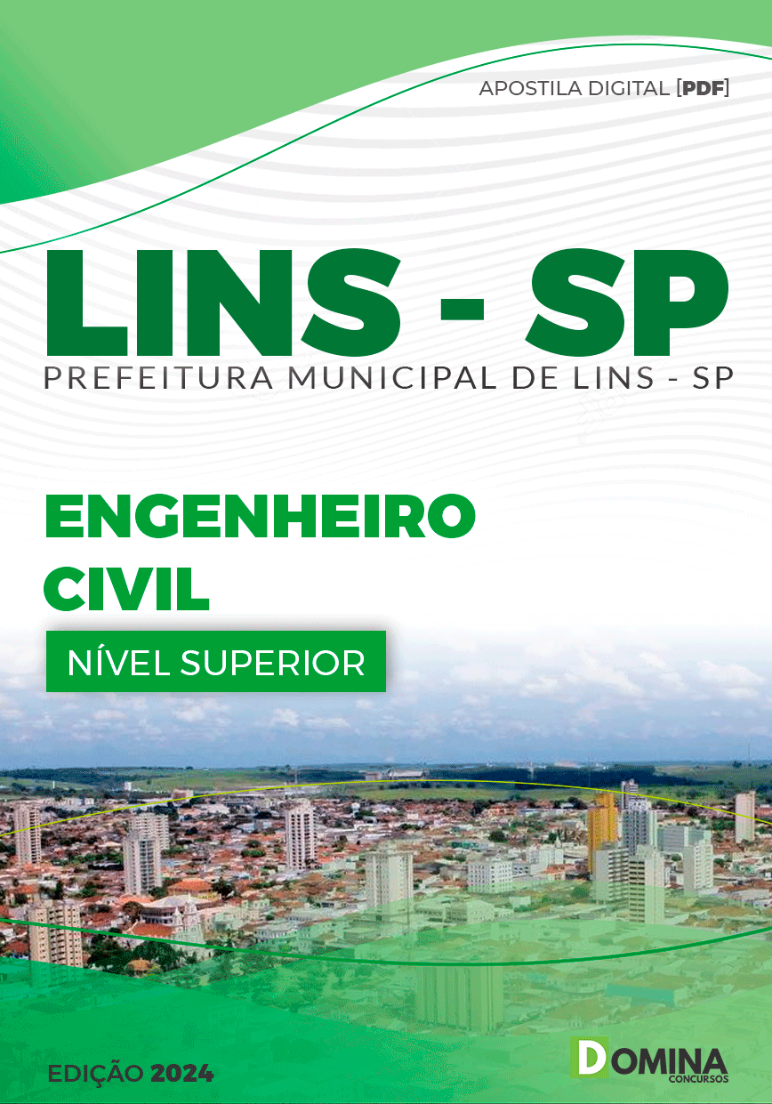 Apostila Concurso Pref Lins SP 2024 Engenheiro Civil