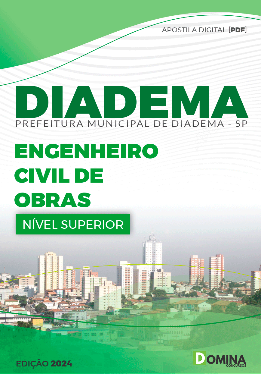 Apostila Pref Diadema SP 2024 Engenheiro Civil