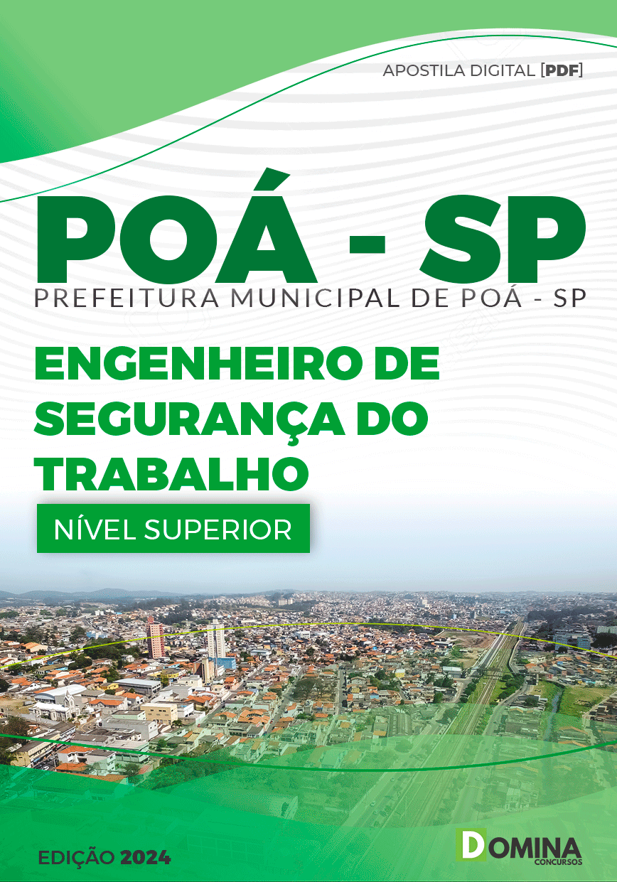 Apostila Pref Poá SP 2024 Engenheiro de Segurança do Trabalho