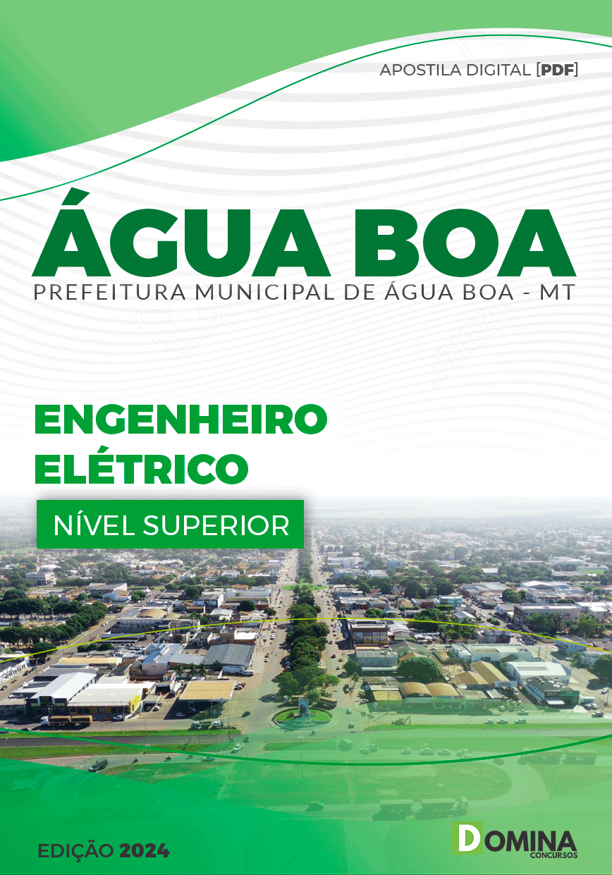 Apostila Pref Água Boa MT 2024 Engenheiro Elétrico