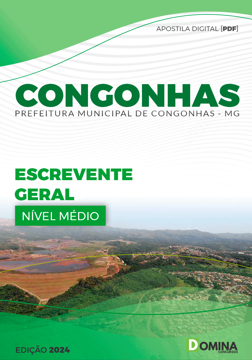 Apostila Pref Congonhas MG 2024 Escrevente Geral