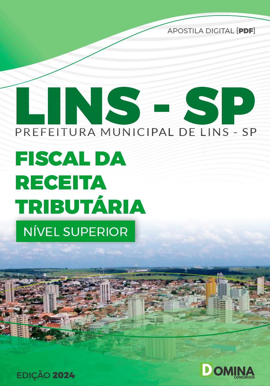 Apostila Concurso Pref Lins SP 2024 Fiscal Receita Tributária