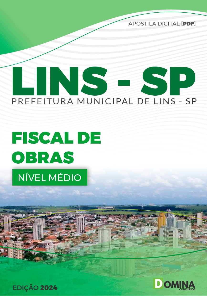 Apostila Pref Lins SP 2024 Fiscal Obras