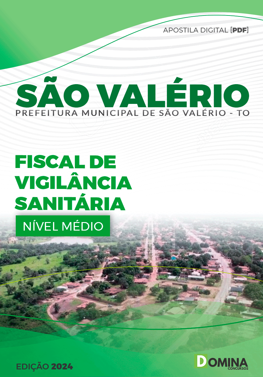Apostila Pref São Valério 2024 Fiscal Vigilância Sanitária