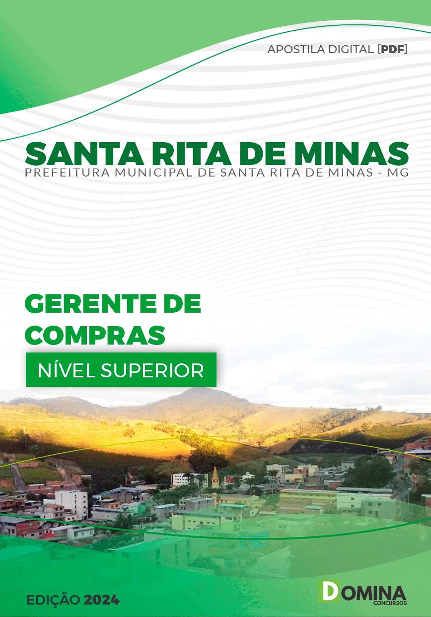 Apostila Pref Santa Rita Minas MG 2024 Gerente de Compras
