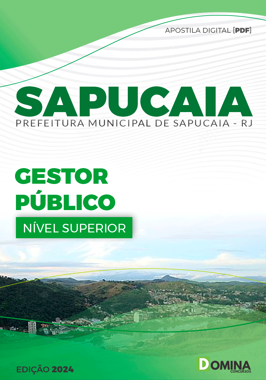 Apostila Pref Sapucaia RJ 2024 Gestor Público