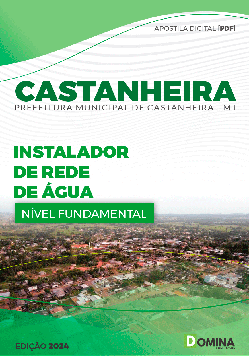 Apostila Pref Castanheira MT 2024 Instalador Rede Água