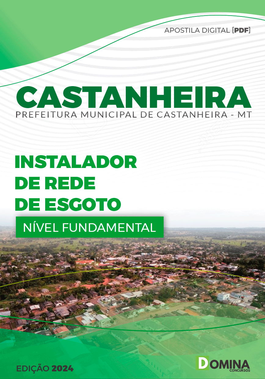 Apostila Pref Castanheira MT 2024 Instalador Rede Esgoto