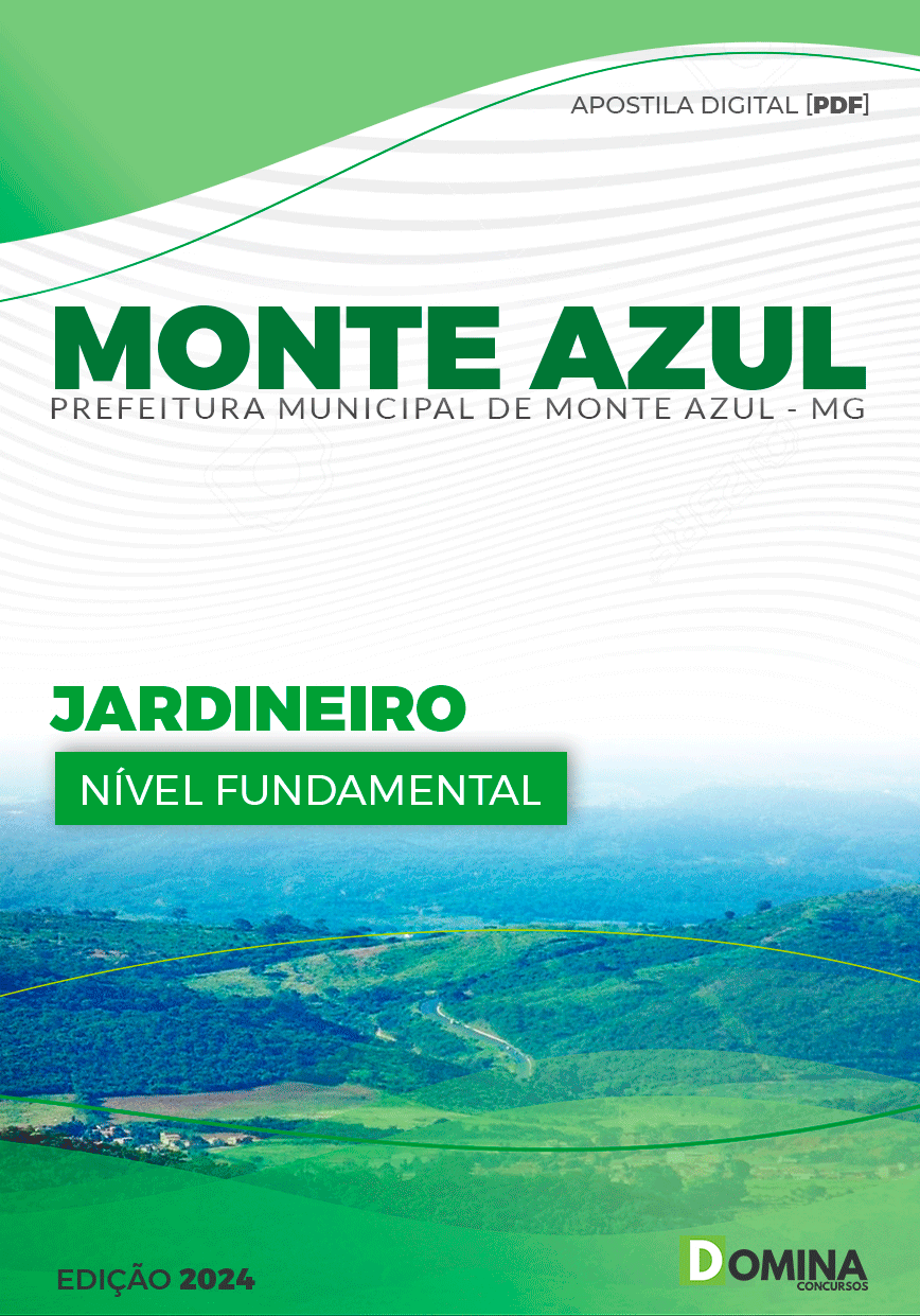 Apostila Pref Monte Azul MG 2024 Jardineiro