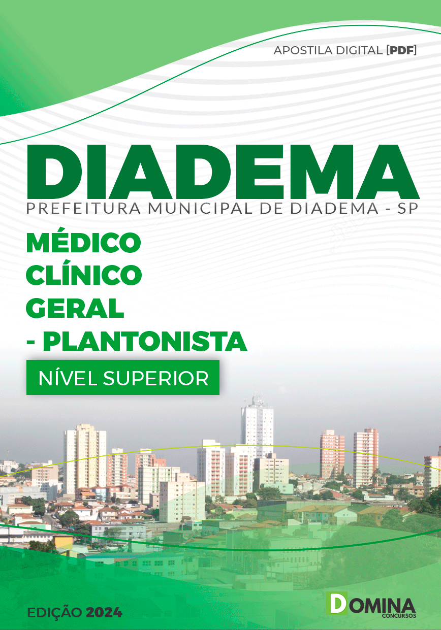 Apostila Pref Diadema SP 2024 Médico Clínico Geral Plantonista